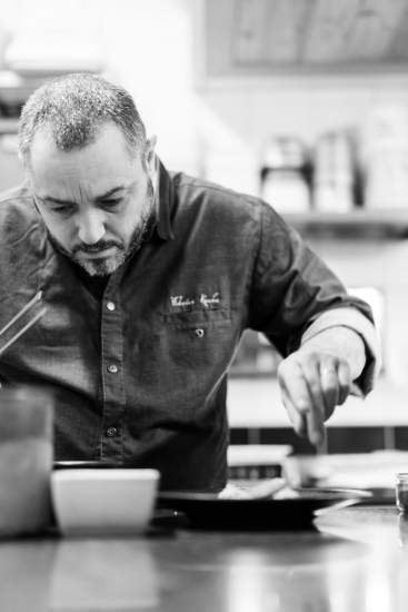 Portrait du chef Fabrice Roche -  Restaurant Semi Gastronomique Lyon - Opaline 