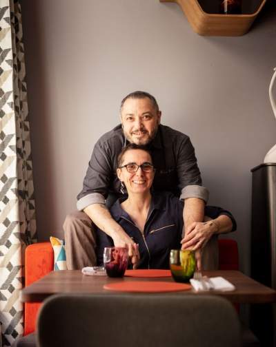 Portrait de Fabrice et Carine Roche - Restaurant Semi Gastronomique Lyon - Opaline 